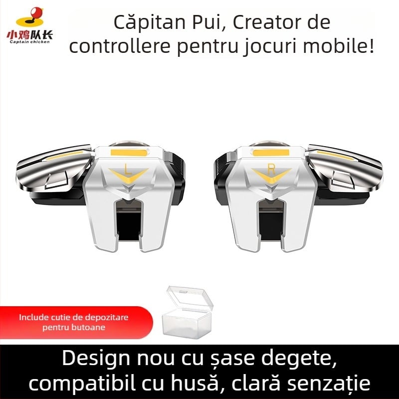 Buton mecanic de umăr cu șase degete pentru jocuri mobile - wireless, interfață neobișnuită, nivel începător