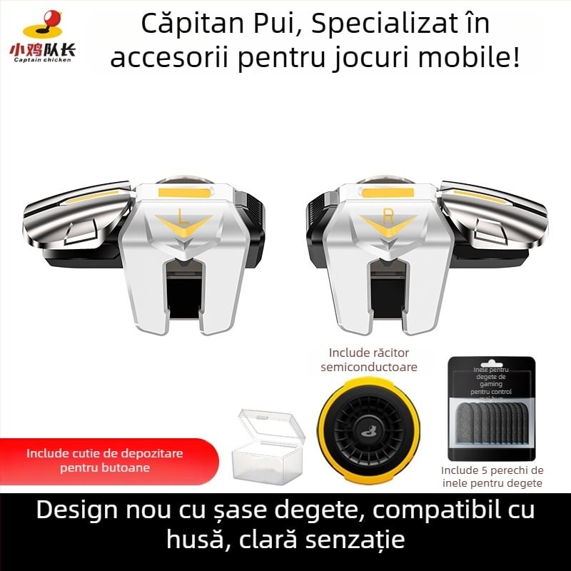 Buton mecanic de umăr cu șase degete pentru jocuri mobile - wireless, interfață neobișnuită, nivel începător