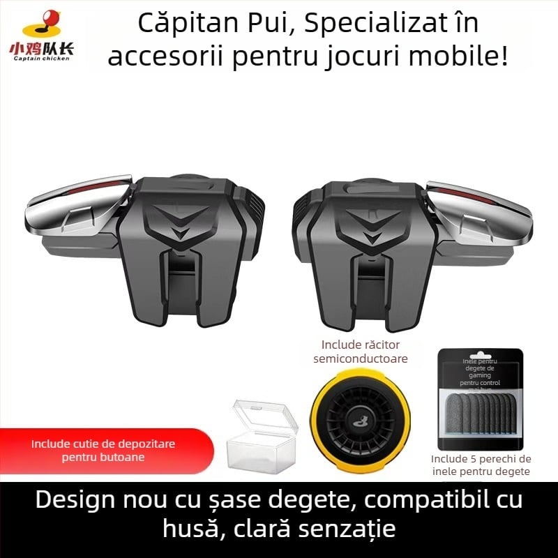 Buton mecanic de umăr cu șase degete pentru jocuri mobile - wireless, interfață neobișnuită, nivel începător