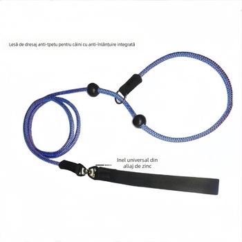 Lesă pentru câini din lanț pentru dresaj, ABS material, neextensibilă, curea toracică, model 34219