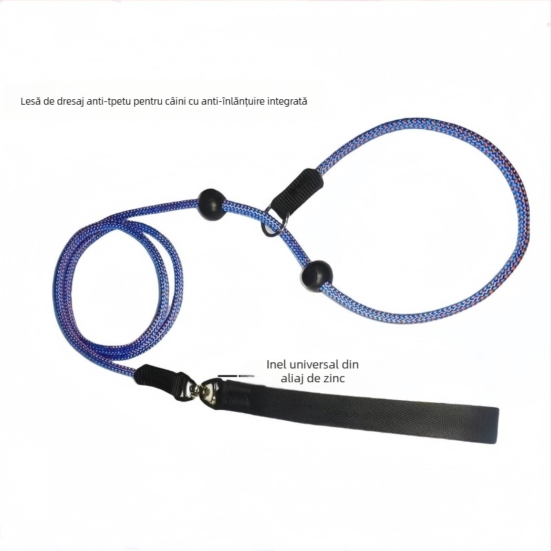 Lesă pentru câini din lanț pentru dresaj, ABS material, neextensibilă, curea toracică, model 34219