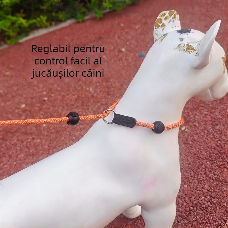 Lesă pentru câini din lanț pentru dresaj, ABS material, neextensibilă, curea toracică, model 34219