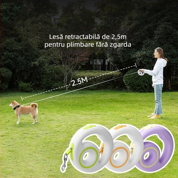 Sour Bear Lesă automată retractabilă pentru câini – pentru câini mici și de talie medie, ABS, origine Jiangsu