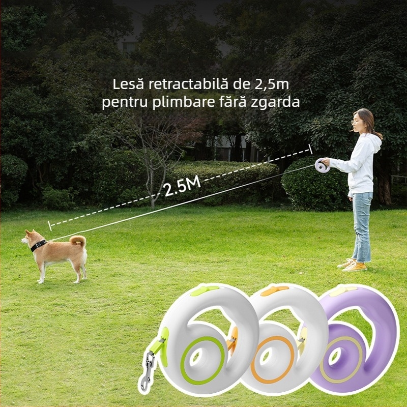 Sour Bear Lesă automată retractabilă pentru câini – pentru câini mici și de talie medie, ABS, origine Jiangsu