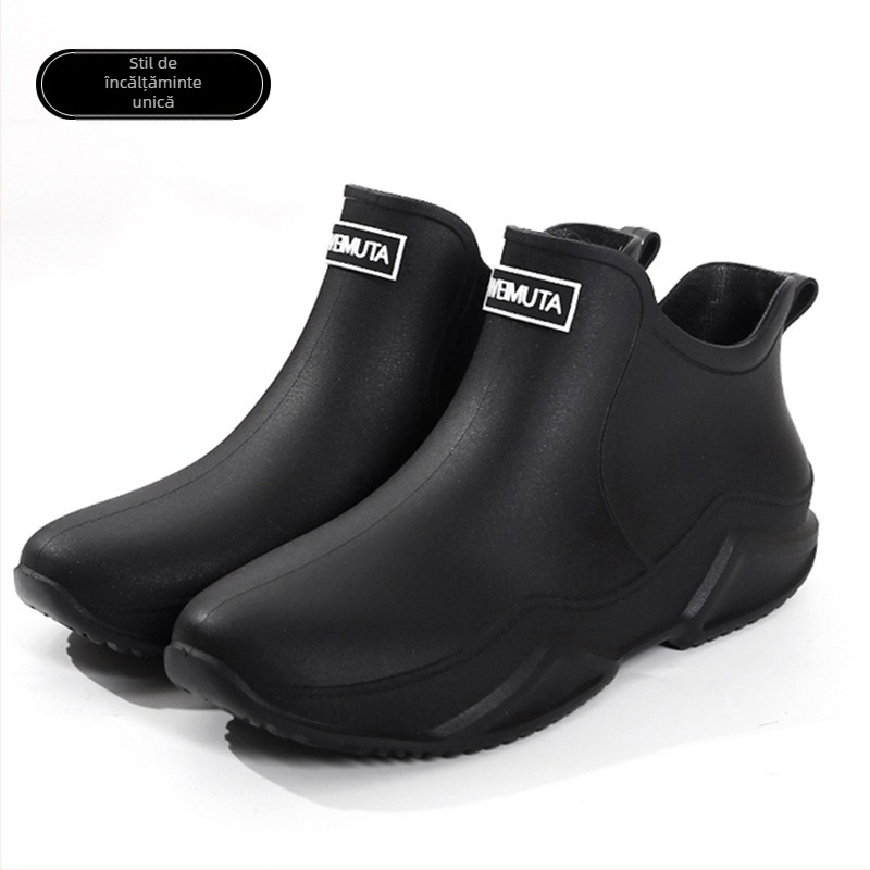 Ghete de ploaie din plastic, unisex, talpă EVA, impermeabile, antiderapante