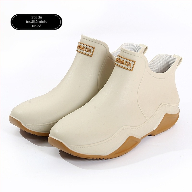 Ghete de ploaie din plastic, unisex, talpă EVA, impermeabile, antiderapante