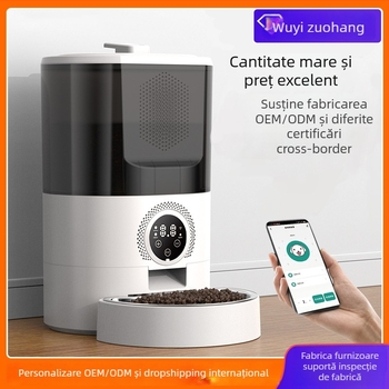 Hrănitor automat pentru pisici cu telecomandă, porții programate, set complet de alimentare