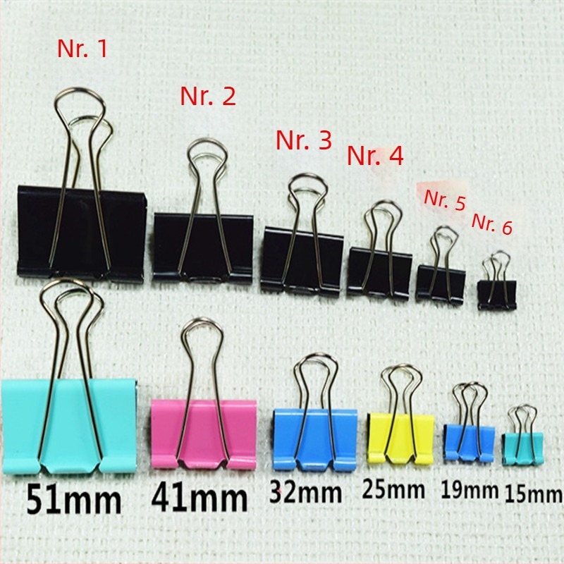 Cleme pentru documente metalice, model 5106, 60 bucăți pe cutie, Great Power