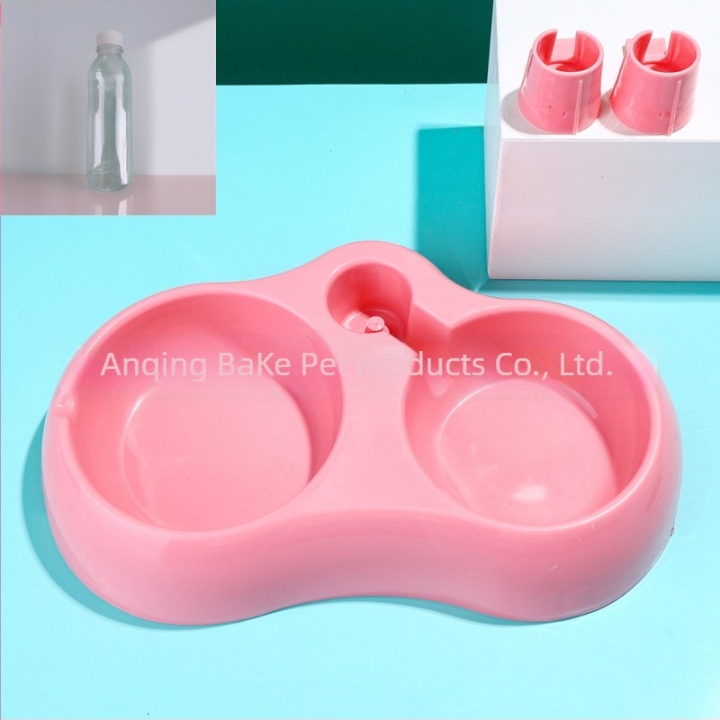 Adăpător automat pentru pisici, cu două boluri – din plastic