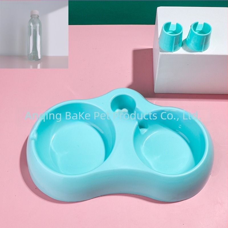 Adăpător automat pentru pisici, cu două boluri – din plastic