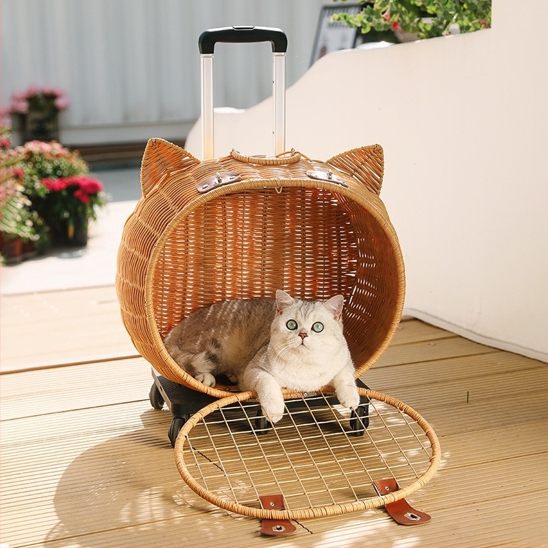 Carrier pentru pisici pe roți, PP material, marcă AL, capacitate 20, geantă/cutie pentru animale de companie