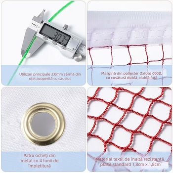Plasă de badminton Apus - Nylon/Poliester, pentru tenis de masă și badminton
