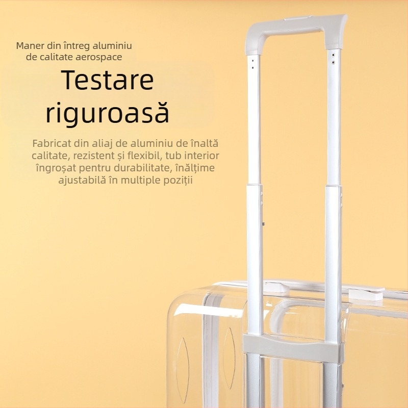 Geantă troler pentru animale de companie, transparentă, design panoramic, capacitate mare, din plastic