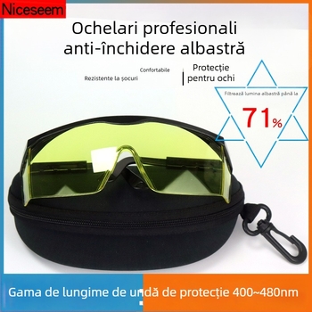 Kaikexing K-001 Ochelari anti-lumină albastră pentru telefoane și calculatoare, lentile PC, ramă PP, protecție UV bună, antioboseală
