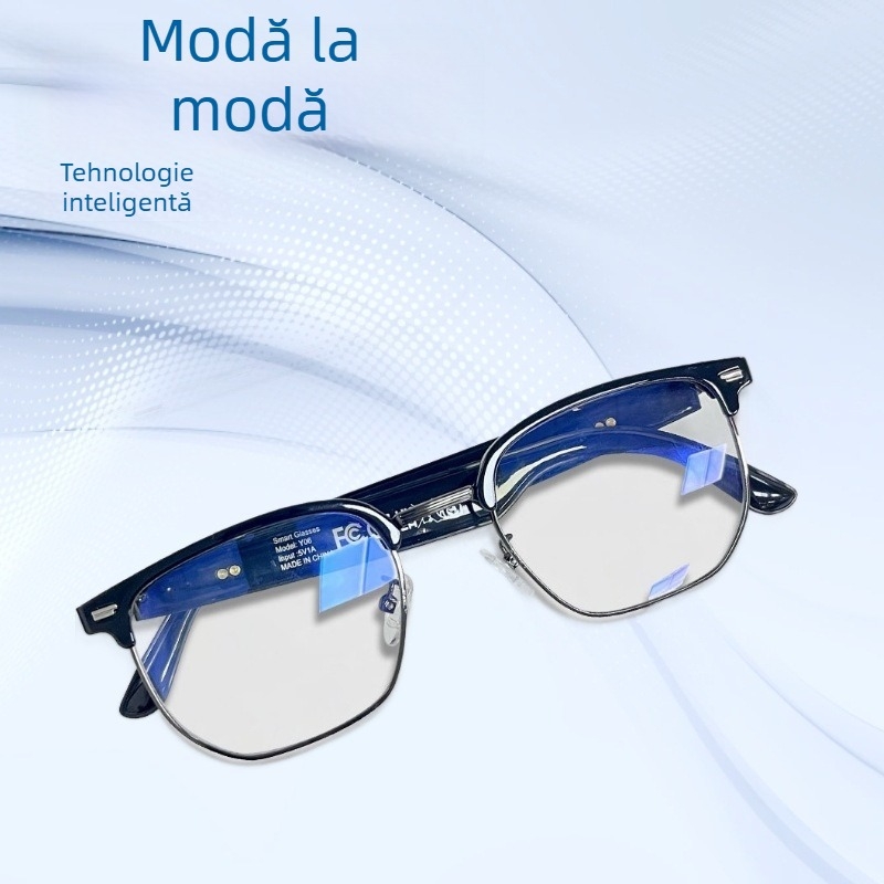 Ochelari inteligenți cu muzică wireless, unisex – ramă din plastic, fără prescripție, model Y06-24, potriviți pentru alergare și ciclism