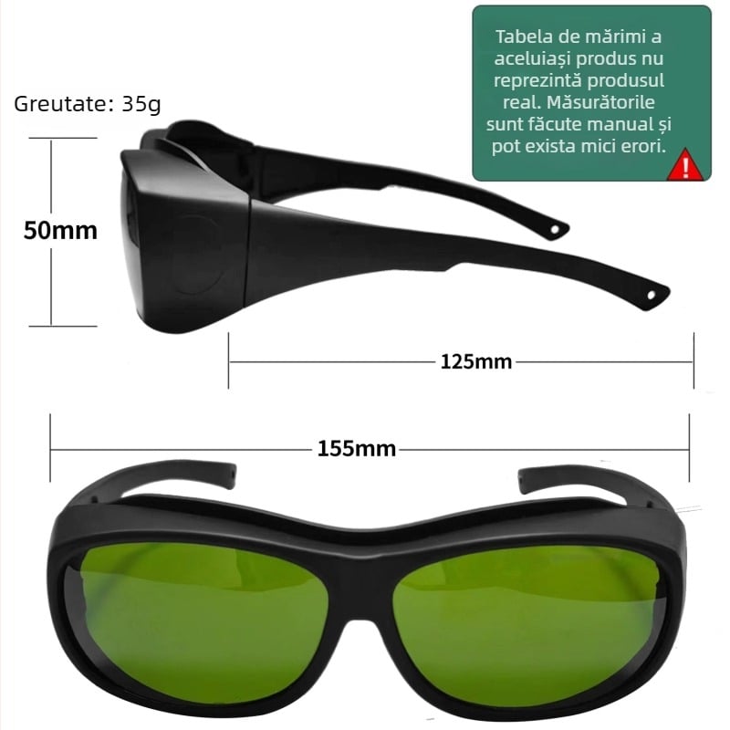 Ochelari de protecție TC-YJ-2903, ramă PC, protecție laser, lentilă 1,5 mm, standard GB30863/EN207
