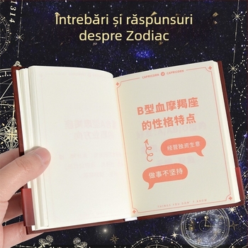 Caiet cu tema Cele 12 zodii, legare cu adeziv, hârtie offset dublă, 80 gsm, 100–200 pagini, stil creativ