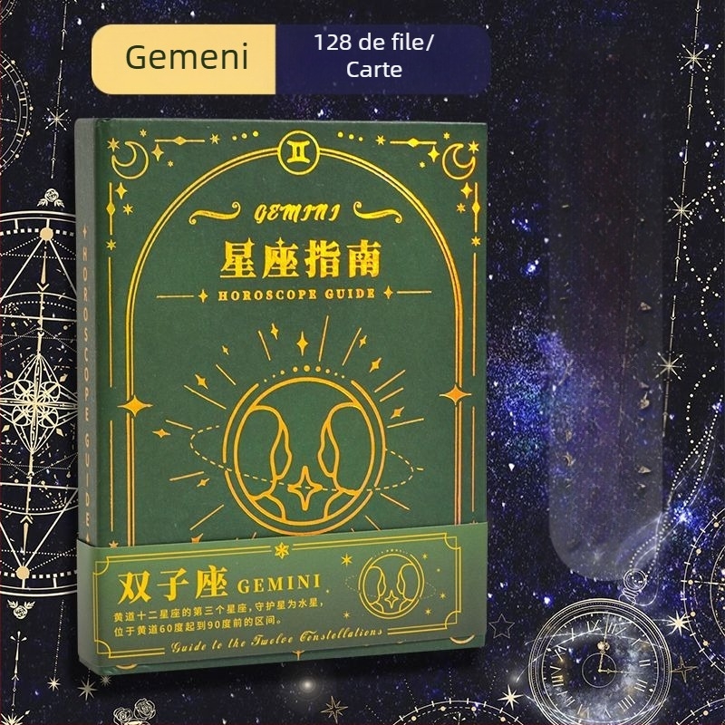 Caiet cu tema Cele 12 zodii, legare cu adeziv, hârtie offset dublă, 80 gsm, 100–200 pagini, stil creativ