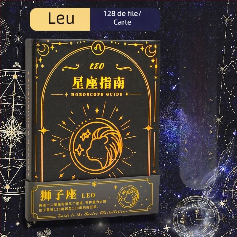 Caiet cu tema Cele 12 zodii, legare cu adeziv, hârtie offset dublă, 80 gsm, 100–200 pagini, stil creativ