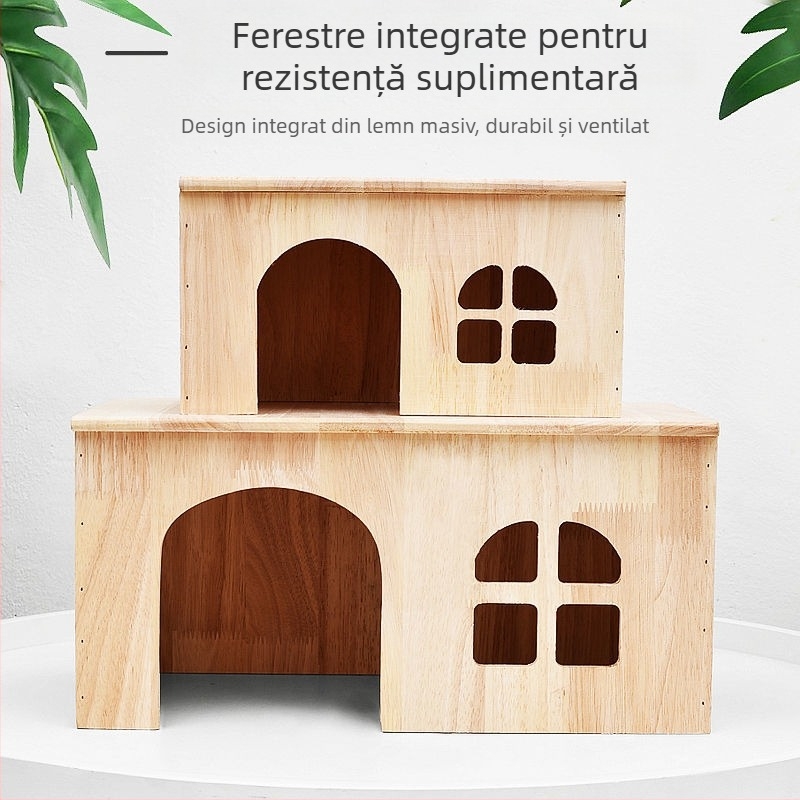 Cuib din lemn pentru animale de companie – adăpost pentru animale mici; material: lemn; nu este importat; personalizare la nivel de fabrică