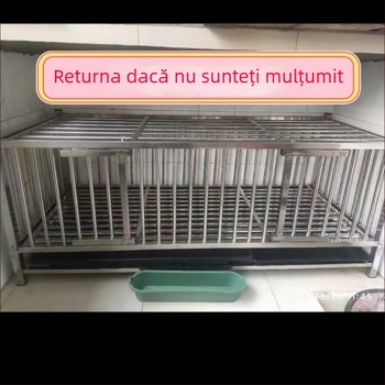 Cușcă de reproducere din oțel inoxidabil pentru porumbei, găini, rațe și iepuri — construcție întărită cu pereți groși
