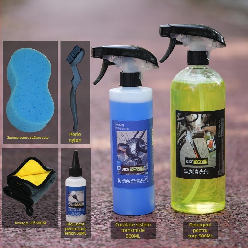 Curățător cu spumă pentru lanțul de bicicletă și flywheel — curățător neutru pentru sistemul de transmisie, construcție din metal, îndepărtarea ruginii