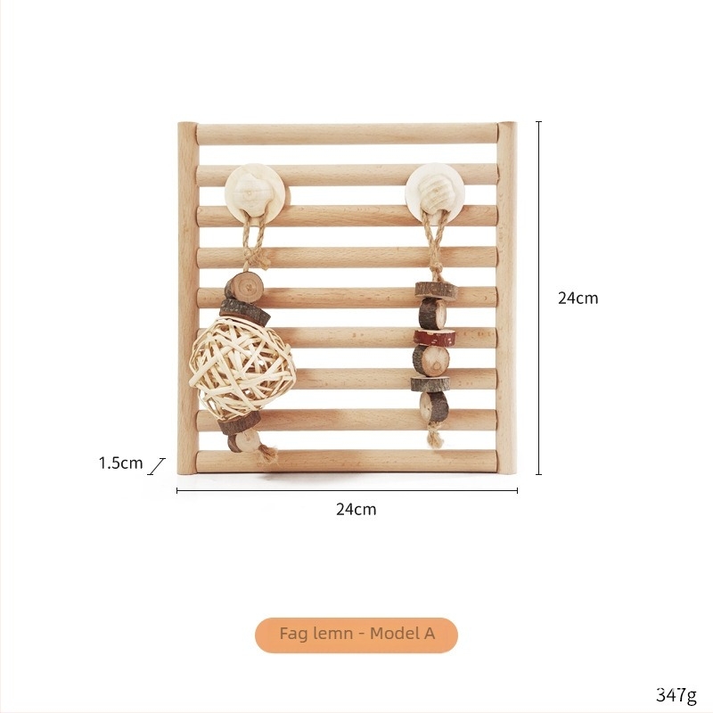 Jucărie de mestecat din lemn pentru animale de companie mici – MOOI skills, fără import, cuib pentru animale de companie