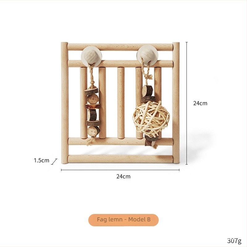 Jucărie de mestecat din lemn pentru animale de companie mici – MOOI skills, fără import, cuib pentru animale de companie