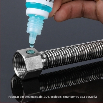 Furtun flexibil din oțel inoxidabil 304 cu filet interior și exterior – prelungire de alimentare pentru boiler și toaletă (Model DFA; Material: oțel inoxidabil 304; Presiune nominală: 1.0; Temperatură de lucru: 10–100°C; Montaj: filet)