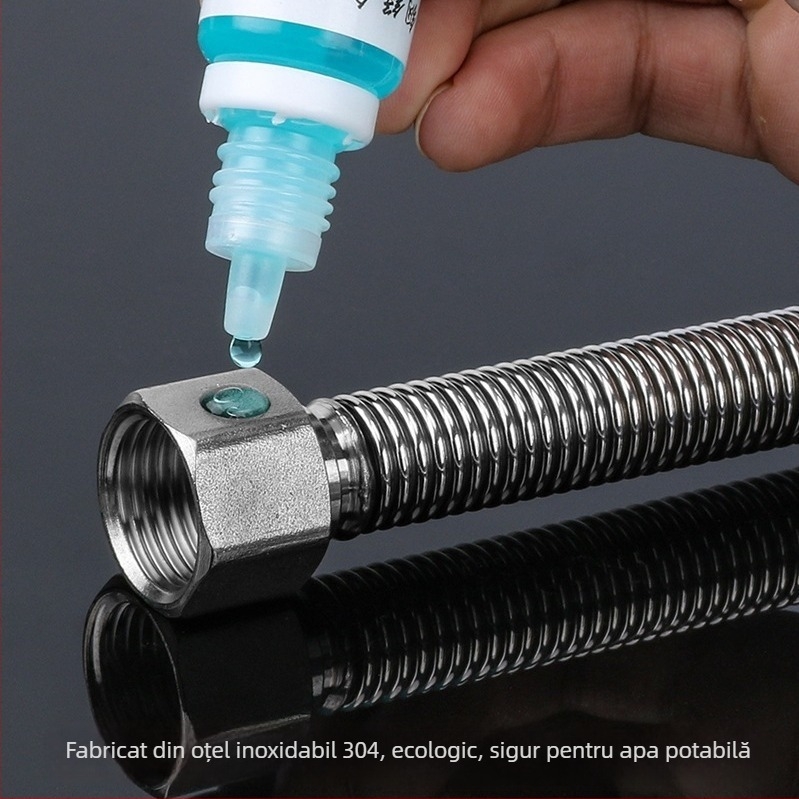 Furtun flexibil din oțel inoxidabil 304 cu filet interior și exterior – prelungire de alimentare pentru boiler și toaletă (Model DFA; Material: oțel inoxidabil 304; Presiune nominală: 1.0; Temperatură de lucru: 10–100°C; Montaj: filet)