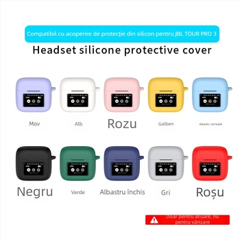 Carcasă de protecție din silicon pentru JBL Tour Pro 3 - husă moale, gravură în relief, turnare prin injecție, compatibilitate universală