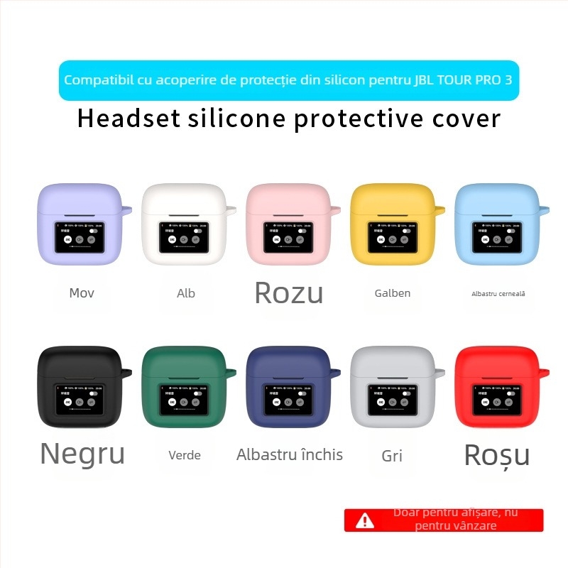 Carcasă de protecție din silicon pentru JBL Tour Pro 3 - husă moale, gravură în relief, turnare prin injecție, compatibilitate universală