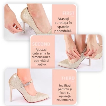 Pearl Series Fermoar curea pentru șireturi la pantofi cu toc, Jiaojianer, lățime 1 cm, compatibil cu toate lungimile șireturilor, potrivit pentru sneakers, pantofi din piele, sandale