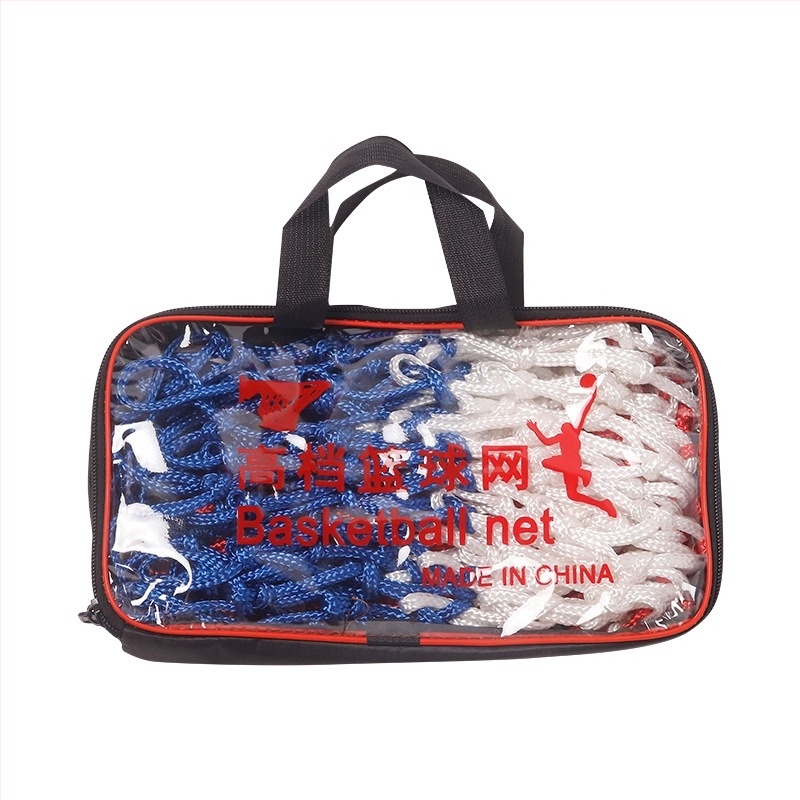 Plasă personalizată pentru coș de baschet, pentru competiții în aer liber, amestec din polipropilenă/poliester, construcție îngroșată, personalizabilă, compatibilă cu cadre standard de baschet