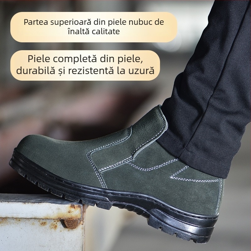 Pantofi de siguranță pentru bărbați, iarnă, înalți, cu vârf din oțel, anti-perforație, anti-șoc, personalizabili