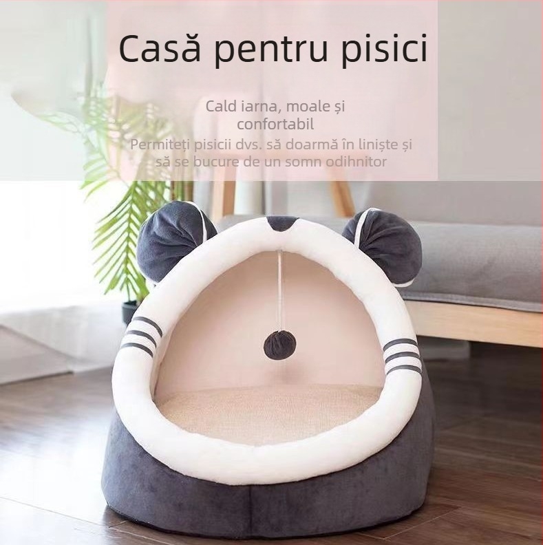 Pat pentru pisici, design semiînchis; material textil; marcă Hongsheng pet