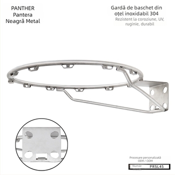Coș de baschet din oțel inoxidabil cu cârlig întărit, 5 kg, potrivit pentru baschet, fotbal și volei