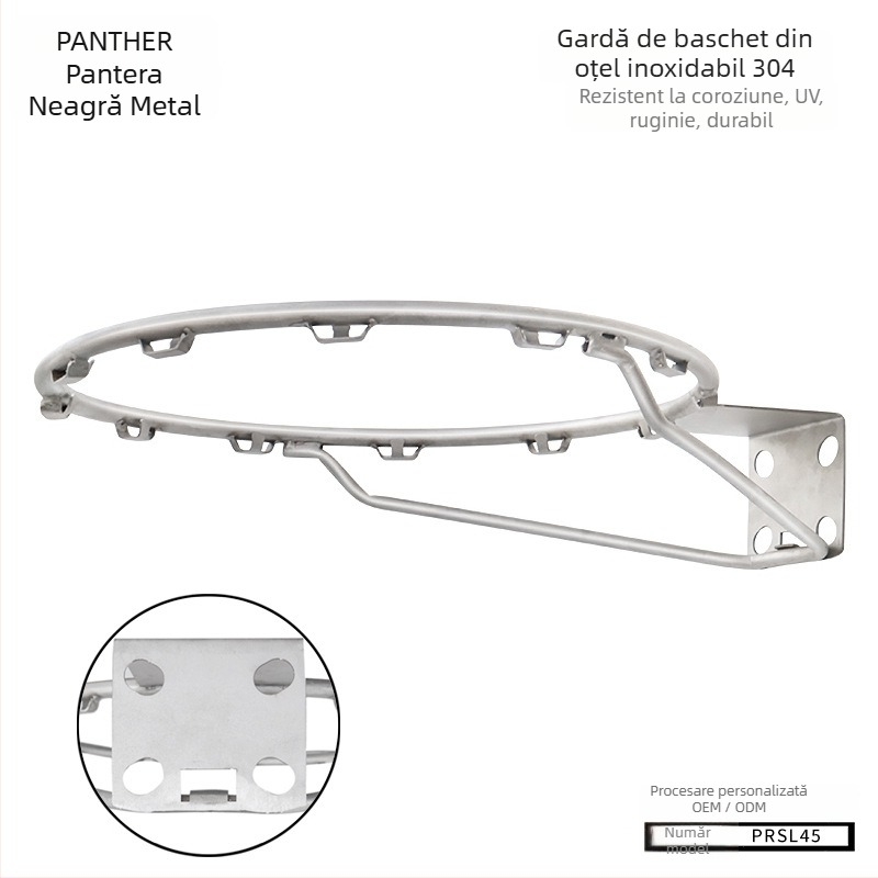 Coș de baschet din oțel inoxidabil cu cârlig întărit, 5 kg, potrivit pentru baschet, fotbal și volei