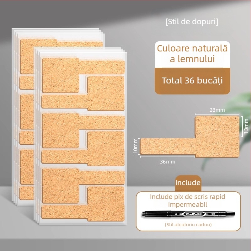 Etichetă impermeabilă pentru cabluri, autocolant din hârtie kraft, pentru etichetare manuală a cablurilor, 100 etichete