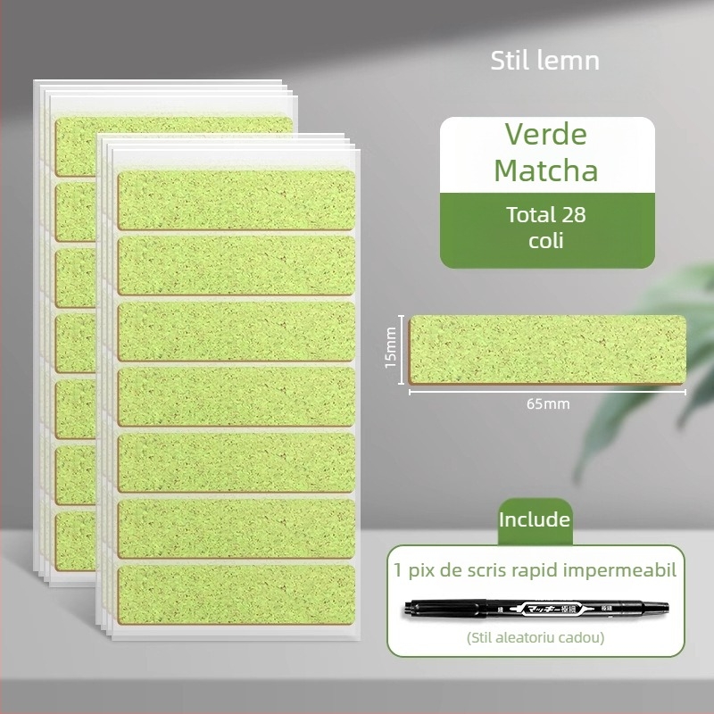 Etichetă impermeabilă pentru cabluri, autocolant din hârtie kraft, pentru etichetare manuală a cablurilor, 100 etichete