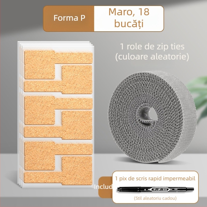 Etichetă impermeabilă pentru cabluri, autocolant din hârtie kraft, pentru etichetare manuală a cablurilor, 100 etichete