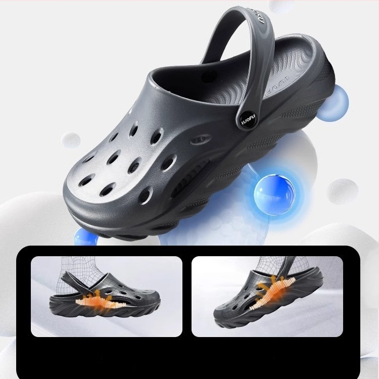 Sandale bărbați Luofu - parte superioară EVA și talpă EVA, respirante, impermeabile, antiderapante, ușoare, vară 2025