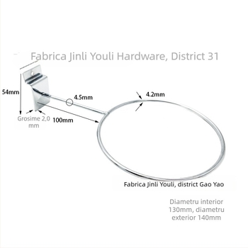 Raft metal de depozitare cu cârlige în mai multe rânduri, stil modern minimalist, capacitate 1–3 kg, Yuri