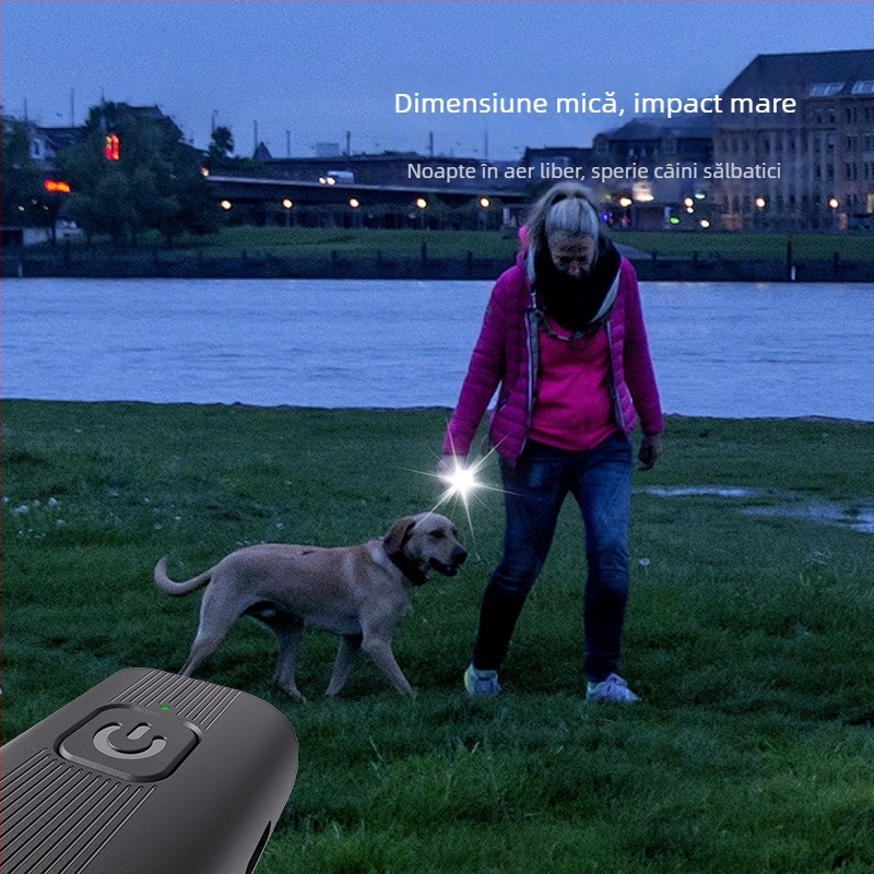 Dispozitiv ultrasonic anti-lătrăt pentru câini, mini, portabil și compact; brand Neutral; material poliester; potrivit pentru câini în general; neimportat; fără mărci private licențiate