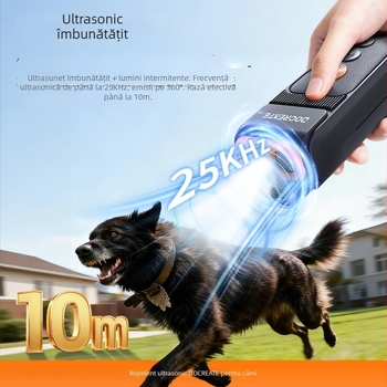 Dispozitiv de dresaj pentru câini cu ultrasunete, cu trei capete, lanternă, putere mare, anti-lătrare