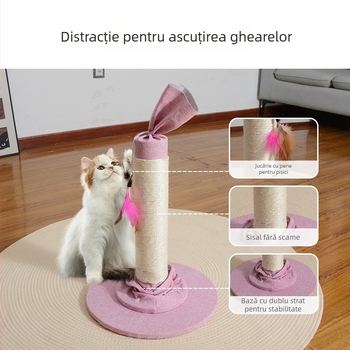 Cadru de cățărare pentru pisici cu post de zgâriere, material sisal, brand Shengze, model MH65, potrivit pentru pisici mari.