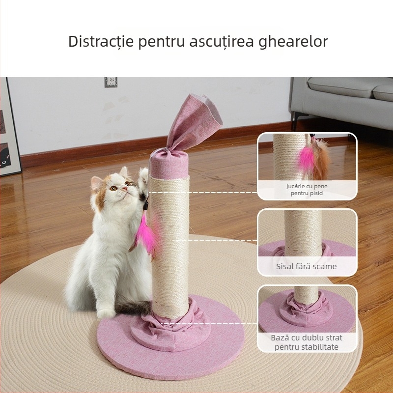 Cadru de cățărare pentru pisici cu post de zgâriere, material sisal, brand Shengze, model MH65, potrivit pentru pisici mari.