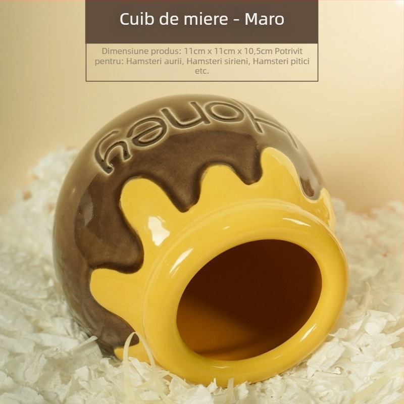 Cuib ceramic pentru hamster în formă de iglu, cu răcire, pentru toate sezoanele