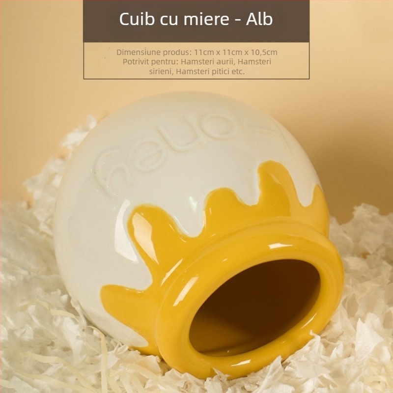 Cuib ceramic pentru hamster în formă de iglu, cu răcire, pentru toate sezoanele