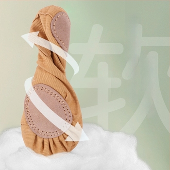 Pantofi de dans pentru femei — ușori, profesioniști, clasici, pentru fete și copii, design labă de pisică (Talpă: 27366; Partea superioară: Alte materiale; Talpă interioară: Alte materiale)